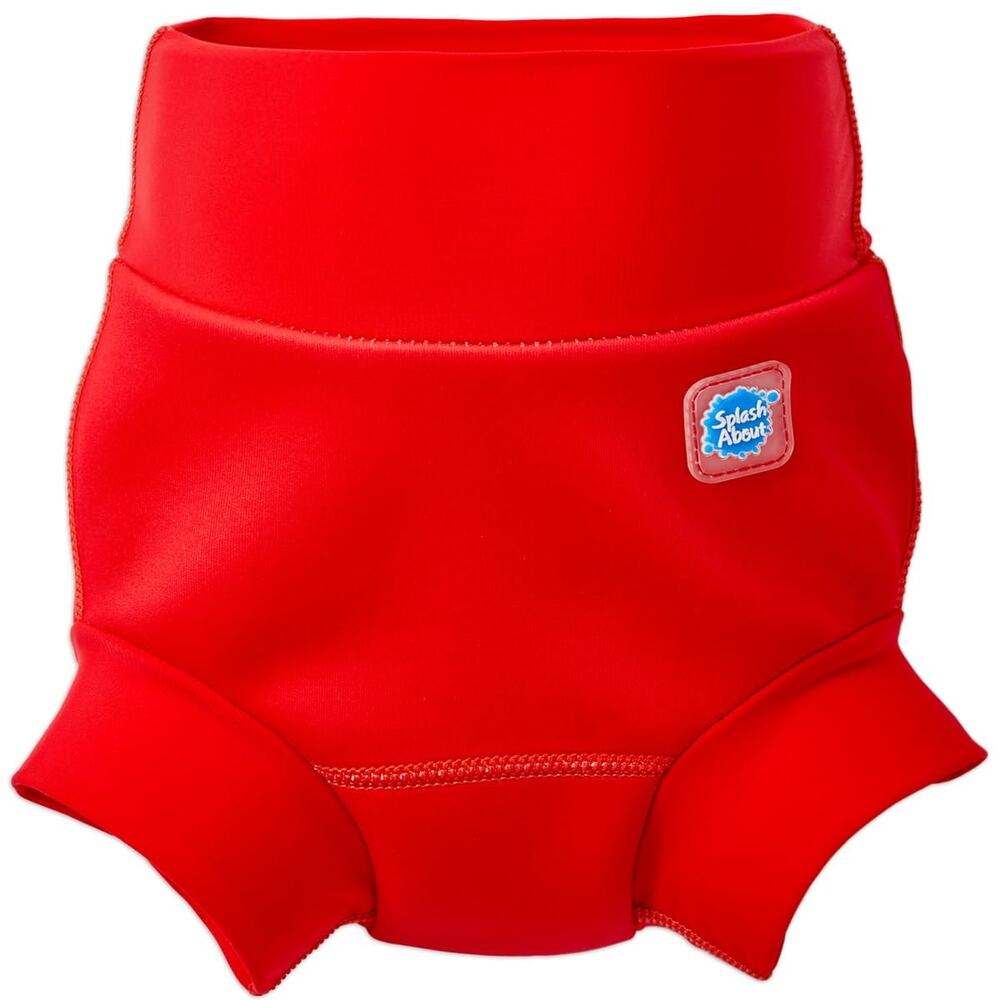 Splash About Happy Nappy Reusable Neoprene Swim Diaper, Red, 6-12 Months